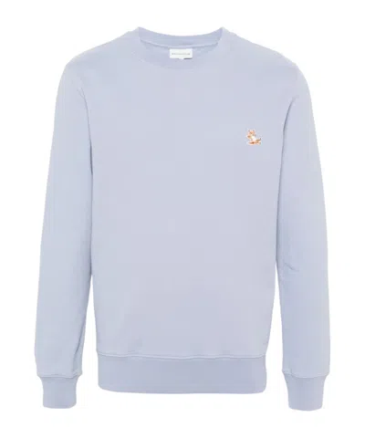 MAISON KITSUNÉ MAISON KITSUNÉ CHILLAX FOX PATCH CREWNECK SWEATSHIRT