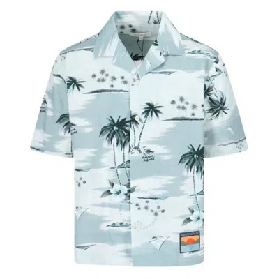 MAISON KITSUNÉ MAISON KITSUNE SEAFOAM DESIGN ISLAND-PRINT SHIRT