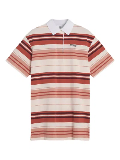 MAISON KITSUNÉ STRIPED POLO MINI DRESS