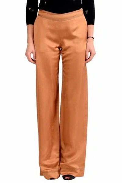 MAISON MARGIELA MAISON MARGIELA 4 DAMEN 100% SEIDE BROWN ÜBLICHE FORM FREIZEITHOSE GRÖSSE XS S