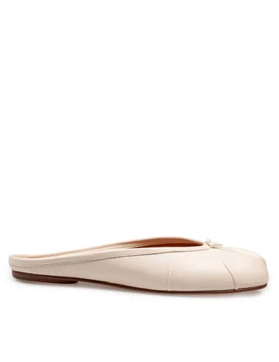 MAISON MARGIELA BALLERINA MULE IN MILK COLOR LEATHER