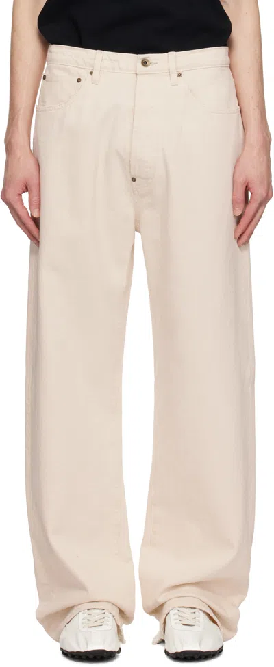 MAISON MARGIELA BEIGE BUCKLE JEANS