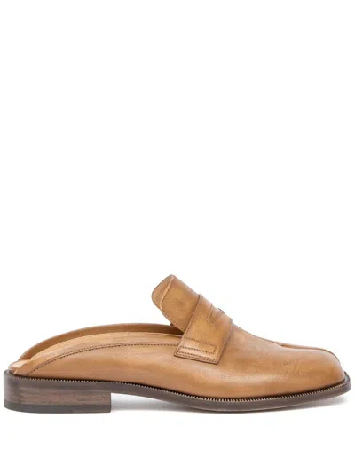 MAISON MARGIELA MEN BROWN MULE LOAFER, 6 LUXURY SLIPPERS & SLIDES FOR MEN DARVEYS