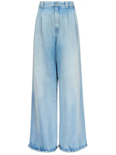 MAISON MARGIELA COTTON WIDE-LEG JEANS