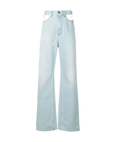 MAISON MARGIELA MAISON MARGIELA HIGH-WAIST CUT-OUT DETAILED JEANS