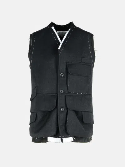 MAISON MARGIELA DARK GREY WOOL VEST