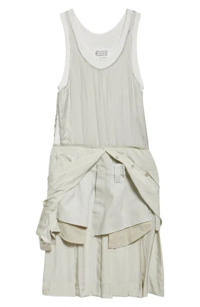 MAISON MARGIELA MAISON MARGIELA DECONSTRUCTED MIXED MEDIA MIDI DRESS