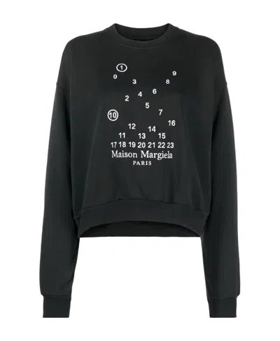 MAISON MARGIELA DIGITAL LOGO PRINTED SWEATER