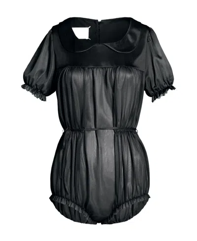 MAISON MARGIELA MAISON MARGIELA FOUR-STITCH SHORT-SLEEVED RUCHED BODYSUIT