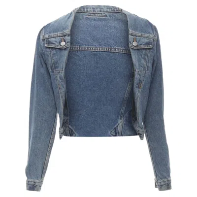 MAISON MARGIELA ICONIC DENIM PINCHED COLLAR JACKET
