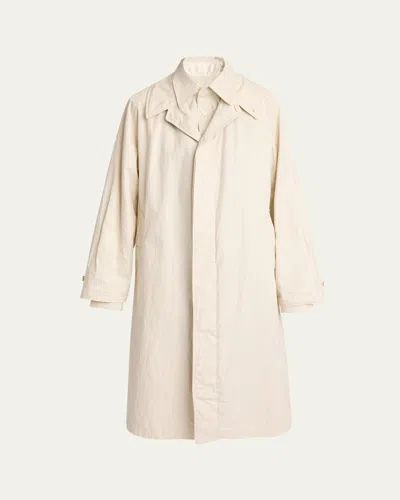 MAISON MARGIELA LAYERED COTTON DYED TWILL TRENCH COAT