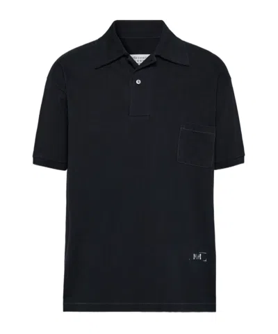 MAISON MARGIELA LOGO-PRINT POLO SHIRT