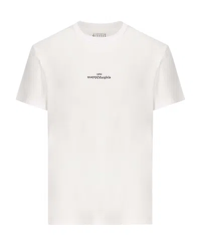 MAISON MARGIELA MAISON MARGIELA LOGO EMBROIDERED CREWNECK T-SHIRT