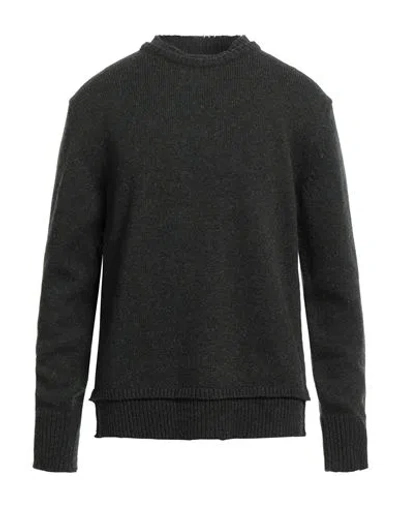 MAISON MARGIELA MAISON MARGIELA MAN SWEATER DARK GREEN SIZE XL WOOL, LINEN, COTTON, CALFSKIN