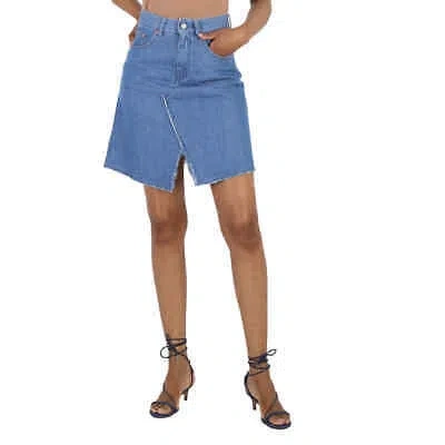 MAISON MARGIELA MM6 MAISON MARGIELA LADIES BLUE HIGH-WAISTED DENIM SKIRT