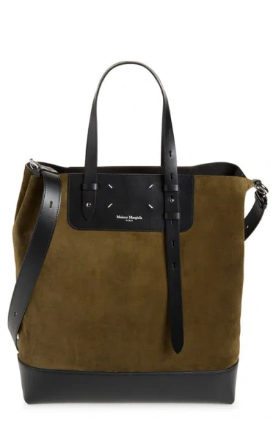 MAISON MARGIELA MAISON MARGIELA SHOPPING COLORBLOCK LEATHER VERTICAL TOTE