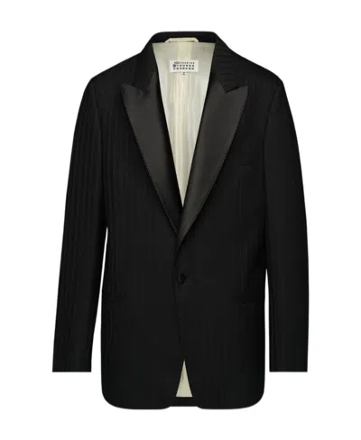 MAISON MARGIELA MAISON MARGIELA STRIPED-EFFECT OVERSIZE TUXEDO BLAZER