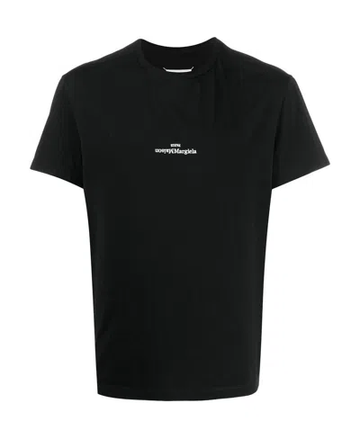 MAISON MARGIELA MAISON MARGIELA LOGO EMBROIDERED CREWNECK T-SHIRT