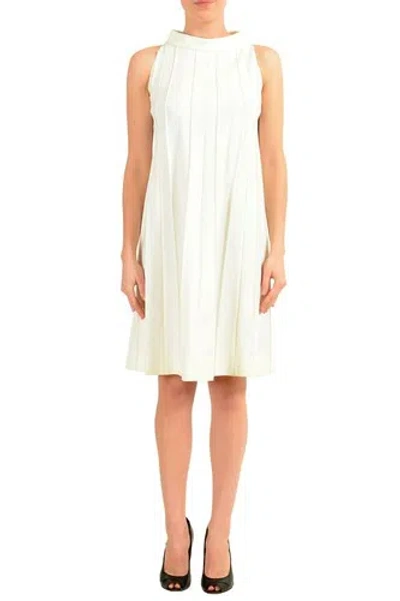 MAISON MARGIELA MAISON MARGIELA WEISS GRAFIK ÄRMELLOS DAMEN ETUIKLEID SZ XS S M L