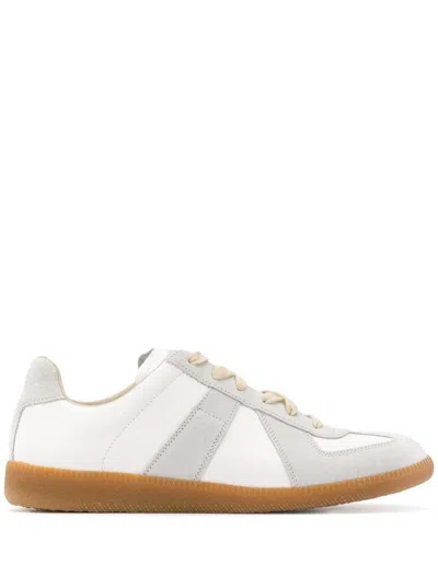 MAISON MARGIELA MAISON MARGIELA WOMAN'S BICOLOR LEATHER REPLICA SNEAKERS