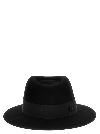 MAISON MICHEL WOMEN BLACK ANDRE HAT, M LUXURY HATS FOR WOMEN DARVEYS