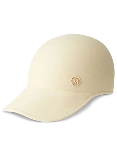 MAISON MICHEL TIGER WOOL LOGO-PLAQUE CAP