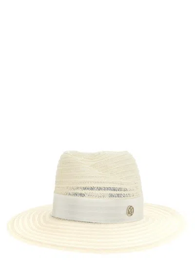 MAISON MICHEL WOMEN WHITE VIRGINIE HAT, M LUXURY HATS FOR WOMEN DARVEYS
