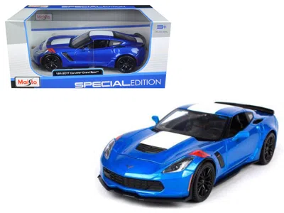 MAISTO 2017 CHEVROLET CORVETTE GRAND SPORT BLUE METALLIC 1/24 DIECAST MODEL CAR BY MAISTO