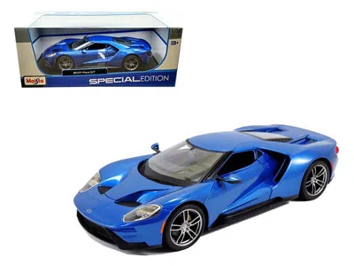 MAISTO 2017 FORD GT BLUE METALLIC 1/18 DIECAST MODEL CAR BY MAISTO