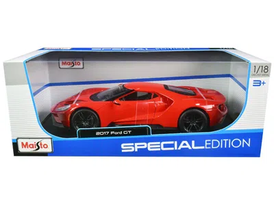 MAISTO 2017 FORD GT RED WITH BLACK WHEELS "SPECIAL EDITION" 1/18 DIECAST MODEL CAR BY MAISTO