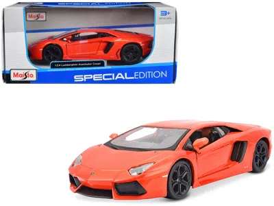 MAISTO LAMBORGHINI AVENTADOR LP700-4 ORANGE 1/24 DIECAST MODEL CAR BY MAISTO