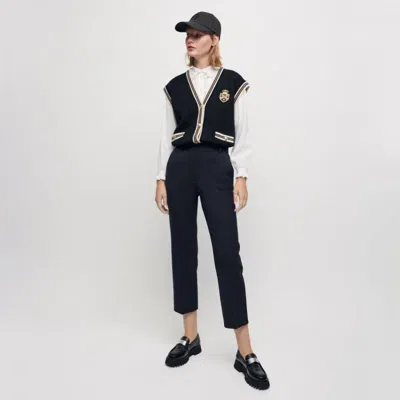 MAJE MAJE 冬季女装休闲九分裤经典版型通勤休闲裤