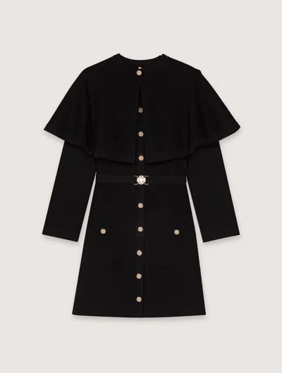 MAJE 2-IN-1 KNIT DRESS & REMOVABLE CAPE