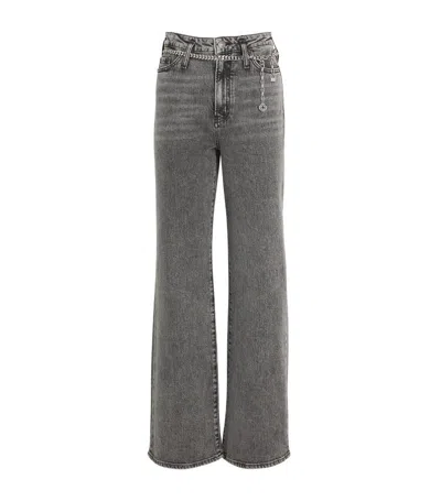 MAJE CHAIN-DETAIL WIDE-LEG JEANS