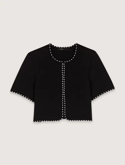 MAJE CROPPED CARDIGAN