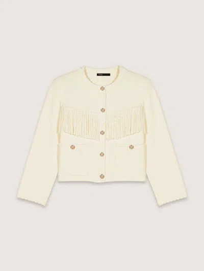MAJE FRINGED CARDIGAN