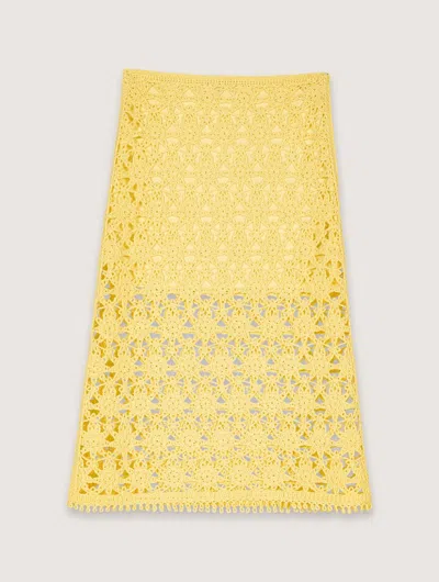 MAJE CROCHET MAXI SKIRT