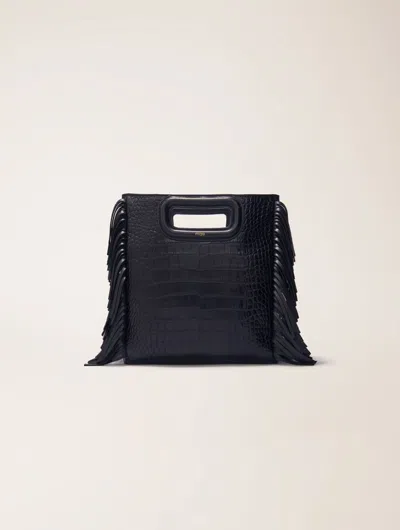 MAJE M BAG IN CROCODILE-EFFECT LEATHER