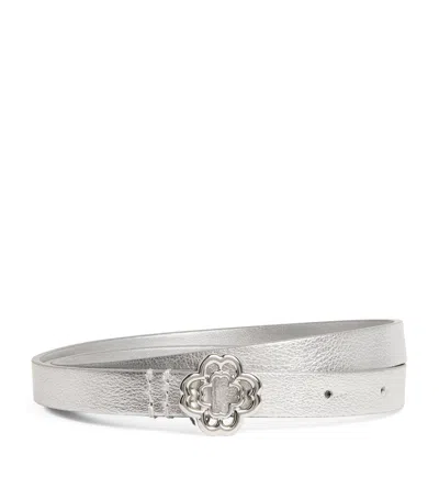 MAJE METALLIC LEATHER BELT