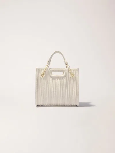 MAJE MINI QUILTED LEATHER TOTE BAG