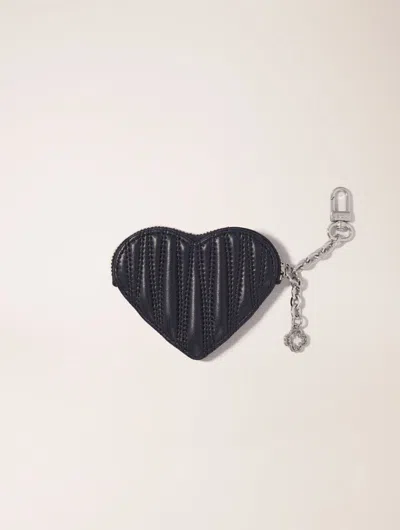 MAJE QUILTED HEART PURSE