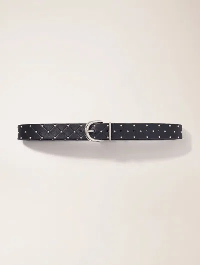 MAJE QUILTED LEATHER BELT