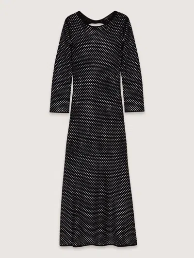 MAJE RHINESTONE MAXI DRESS