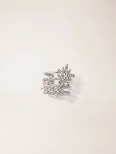 MAJE RHINESTONE STAR RING