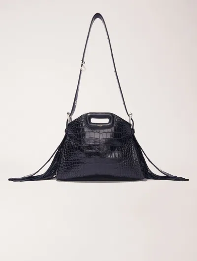 MAJE MISS M MINI EMBOSSED LEATHER BAG