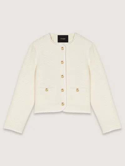 MAJE SHORT TWEED JACKET