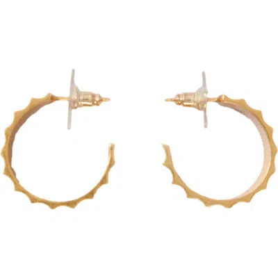 MAJE MAJE TAPERED GOLD MINI HOOP EARRINGS