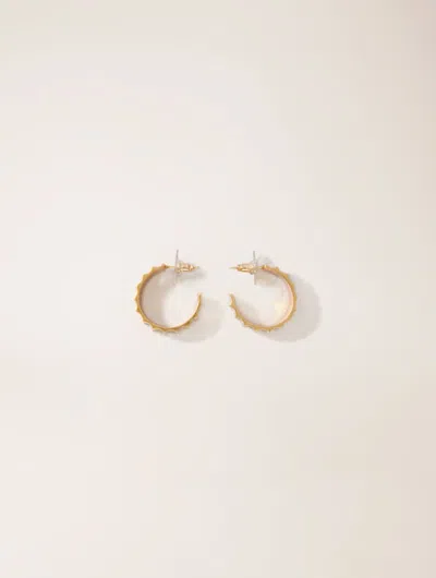 MAJE TAPERED GOLD MINI HOOP EARRINGS
