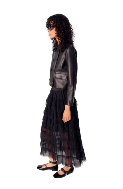 MAJE MAJE TULLE MIDI SKIRT