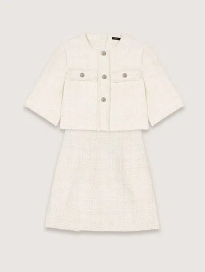 MAJE TWEED 2-IN-1 SHORT DRESS